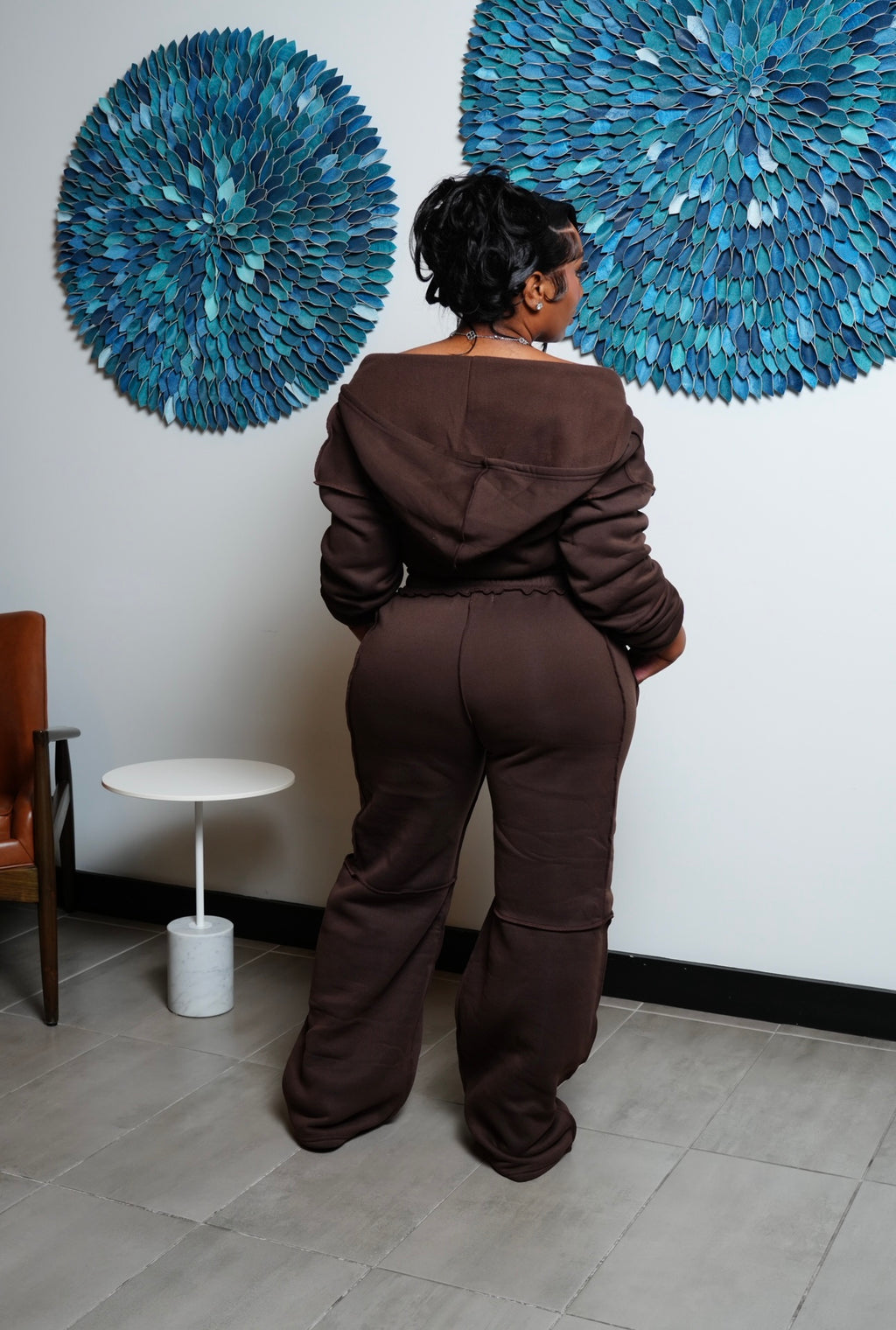 CHIC HOODIE SET (BROWN)