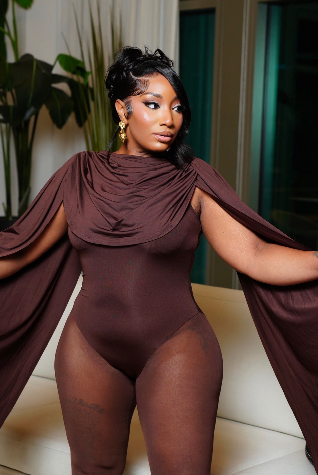 ANGELIC JUMPSUIT (BROWN)